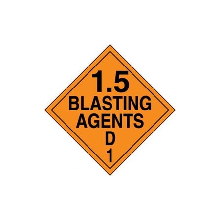 Accuform DOT PLACARD HAZARD CLASS 1  MPL134RM25 MPL134RM25